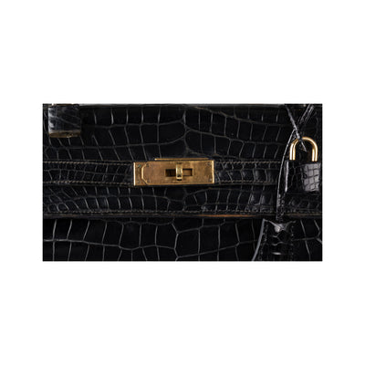 Secondhand Hermès Lisse Crocodile Kelly 32 Retourne Handbag