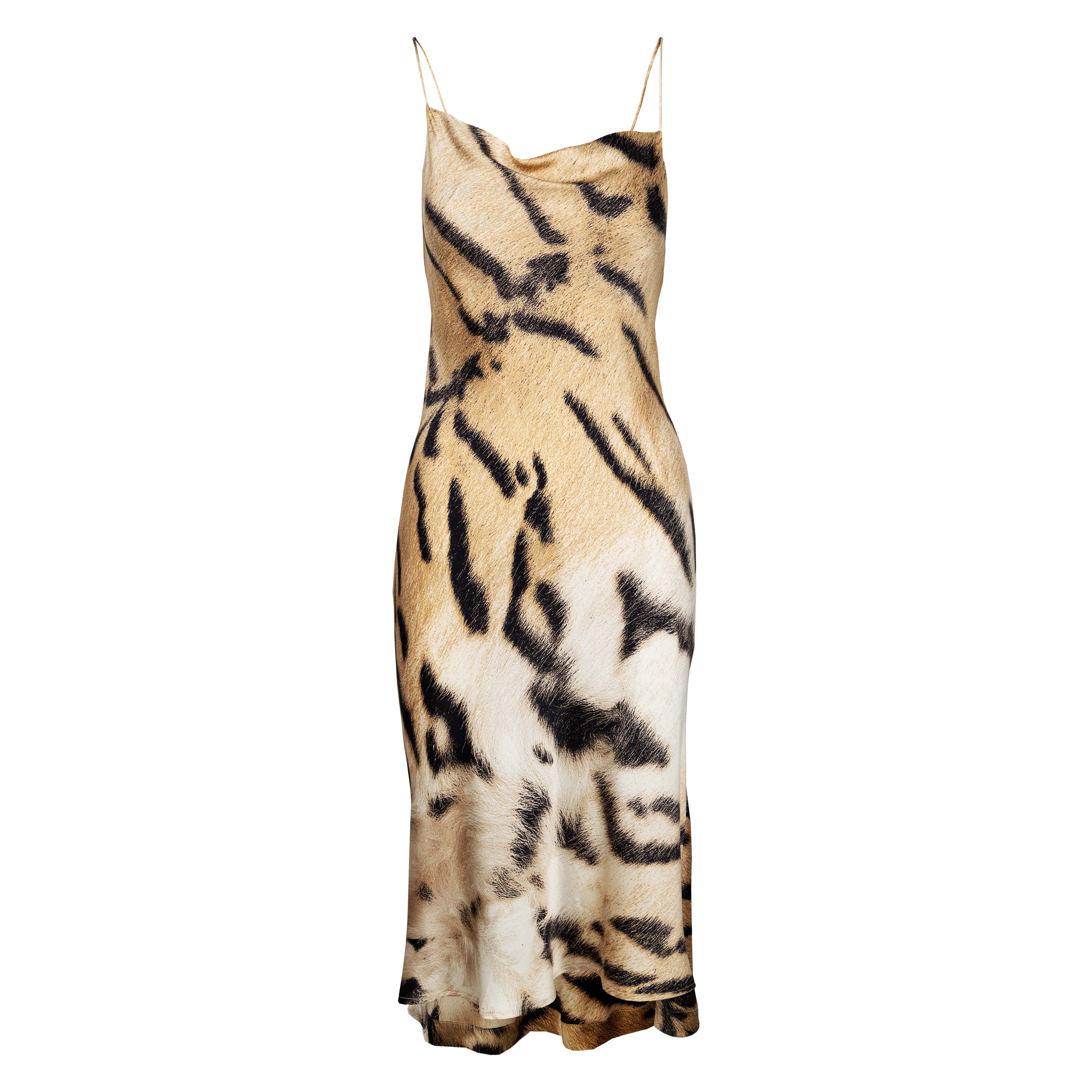 Topshop tiger print hot sale slip dress