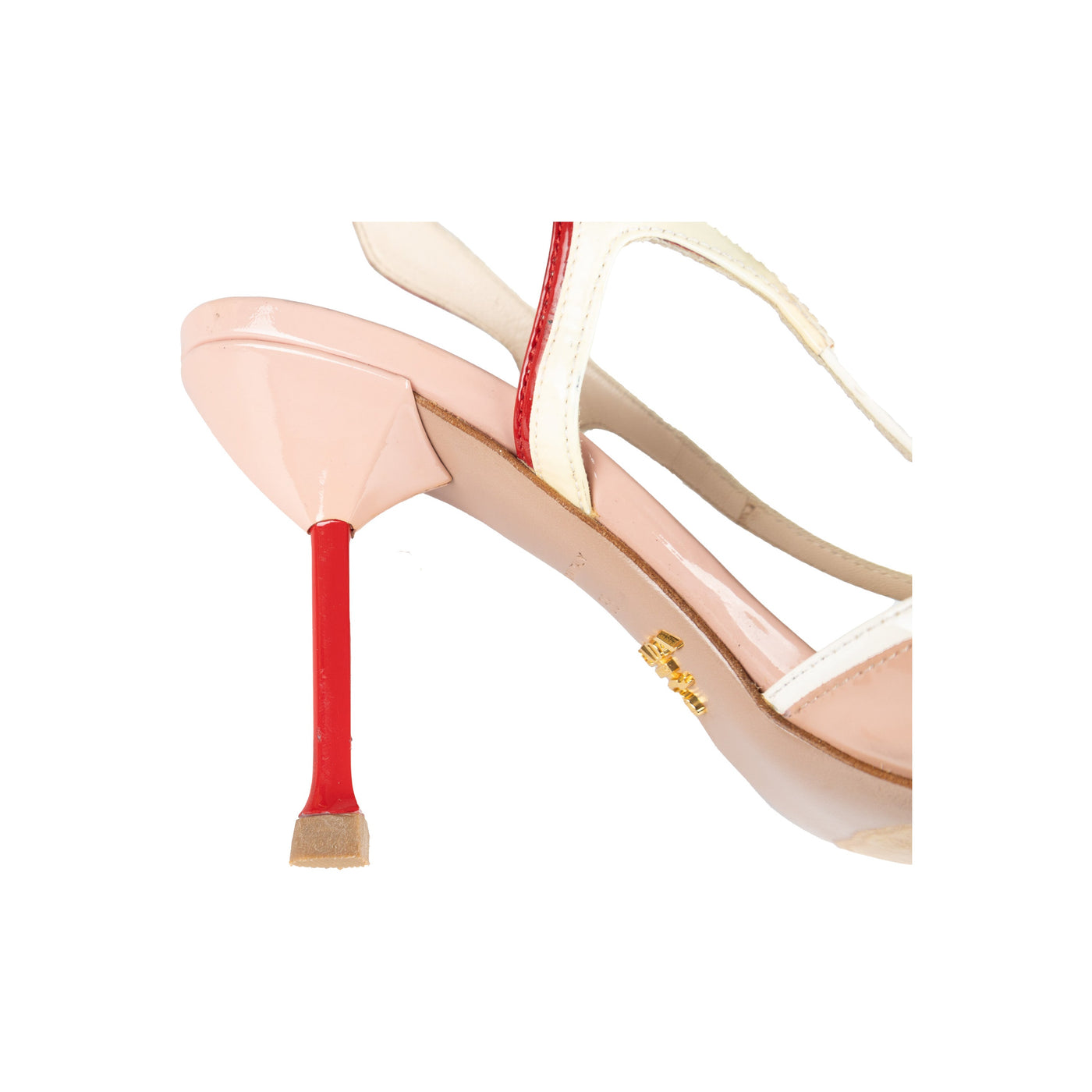 Secondhand Prada Tri-color Slingback Heel Sandals