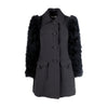 Secondhand Red Valentino Wool Coat with Animal Feather Sleeves 