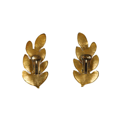 Secondhand Salvatore Ferragamo Leaf Earrings