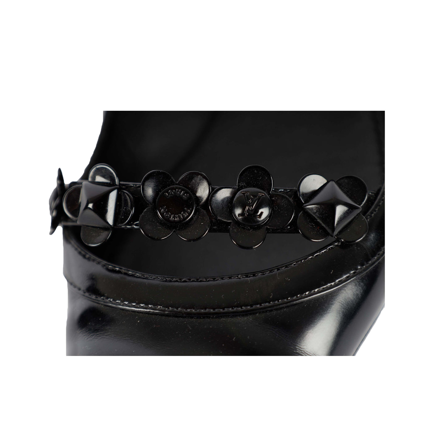 Secondhand Louis Vuitton Black Fleur Pointed Toe Flat