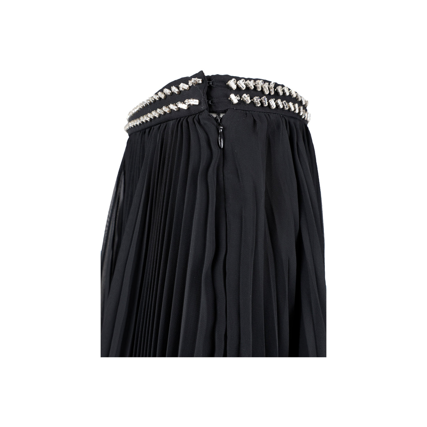Secondhand Prada Stone Embellished Pleated Skirt 