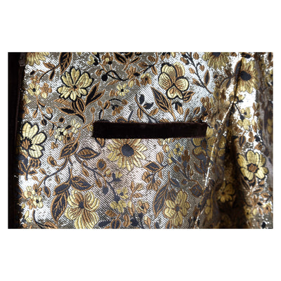 Secondhand Valentino Night Floral Brocade Jacket and Dress Suit