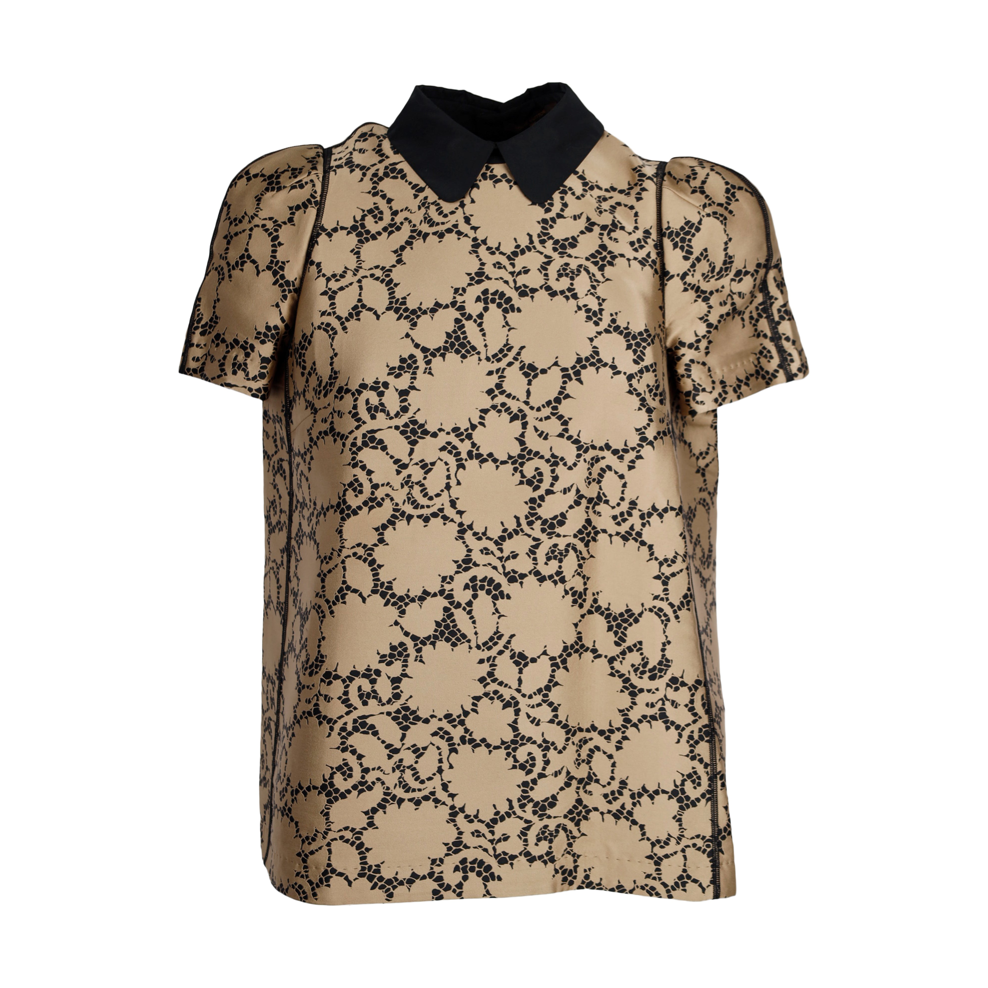 Louis Vuitton Printed Top with Collar Second-hand