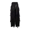 Jean Paul Gaultier black trousers. Loose fit with full coverage ruffles pre-owned