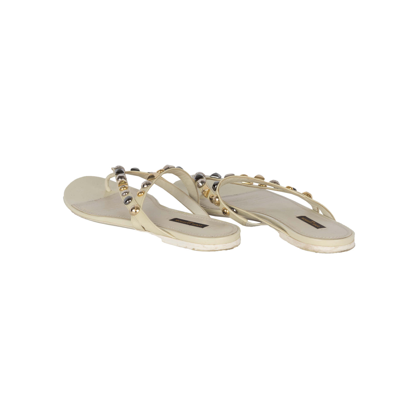 Secondhand Louis Vuitton Studded Thong Sandals