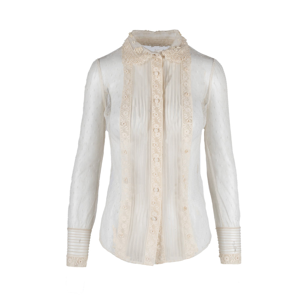 Secondhand Red Valentino Sheer Lace Shirt