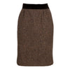 Secondhand Valentino Maroon & Brown Boucle Wool Skirt Suit