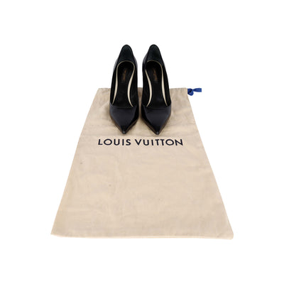 Secondhand Louis Vuitton Eyeline Pump with Gold Heel Detail