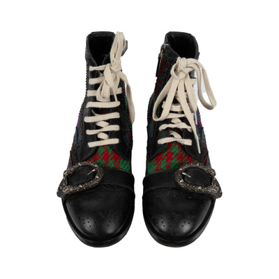 Secondhand Gucci Tartan Queercore Brogue Ankle Boots 