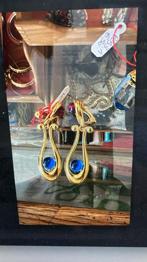 Vintage Blue Stone Earrings