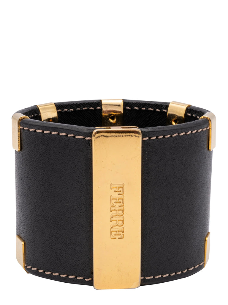 Gianfranco Ferré Rigid leather bracelet