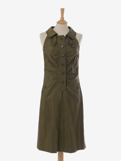 Moschino Military Green Midi Dress