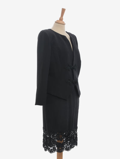 Vicky Tiel Lace And Sequin Embroidered Suit