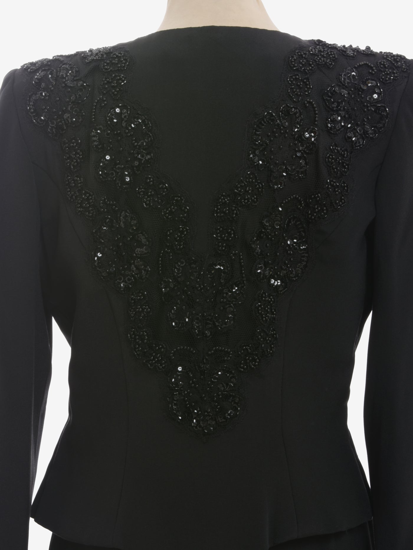 Vicky Tiel Lace And Sequin Embroidered Suit