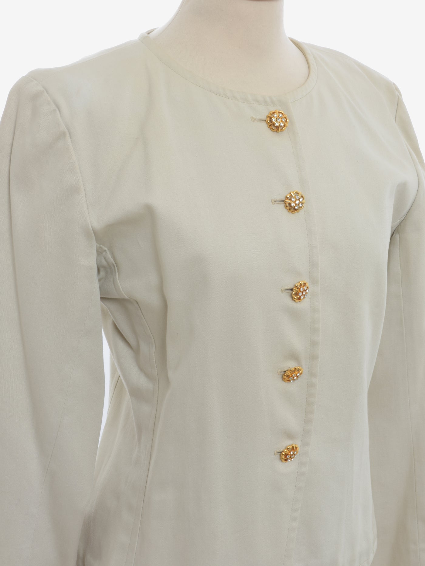 Yves Saint Laurent Blazer With Jeweled Buttons - 80s