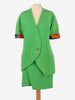 Atelier Versace Green Textured Suit