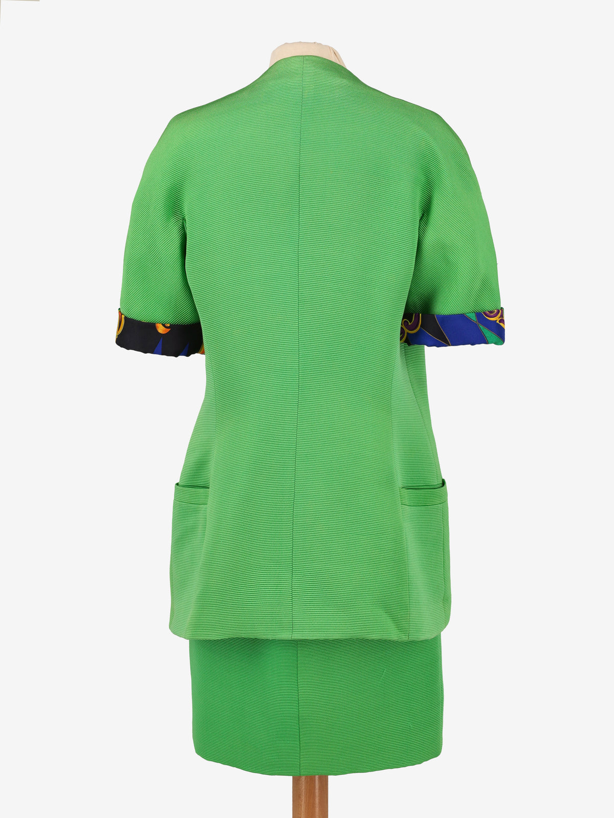 Atelier Versace Green Textured Suit