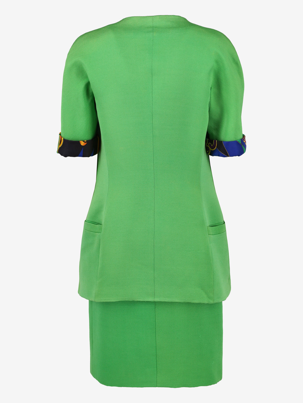 Atelier Versace Green Textured Suit
