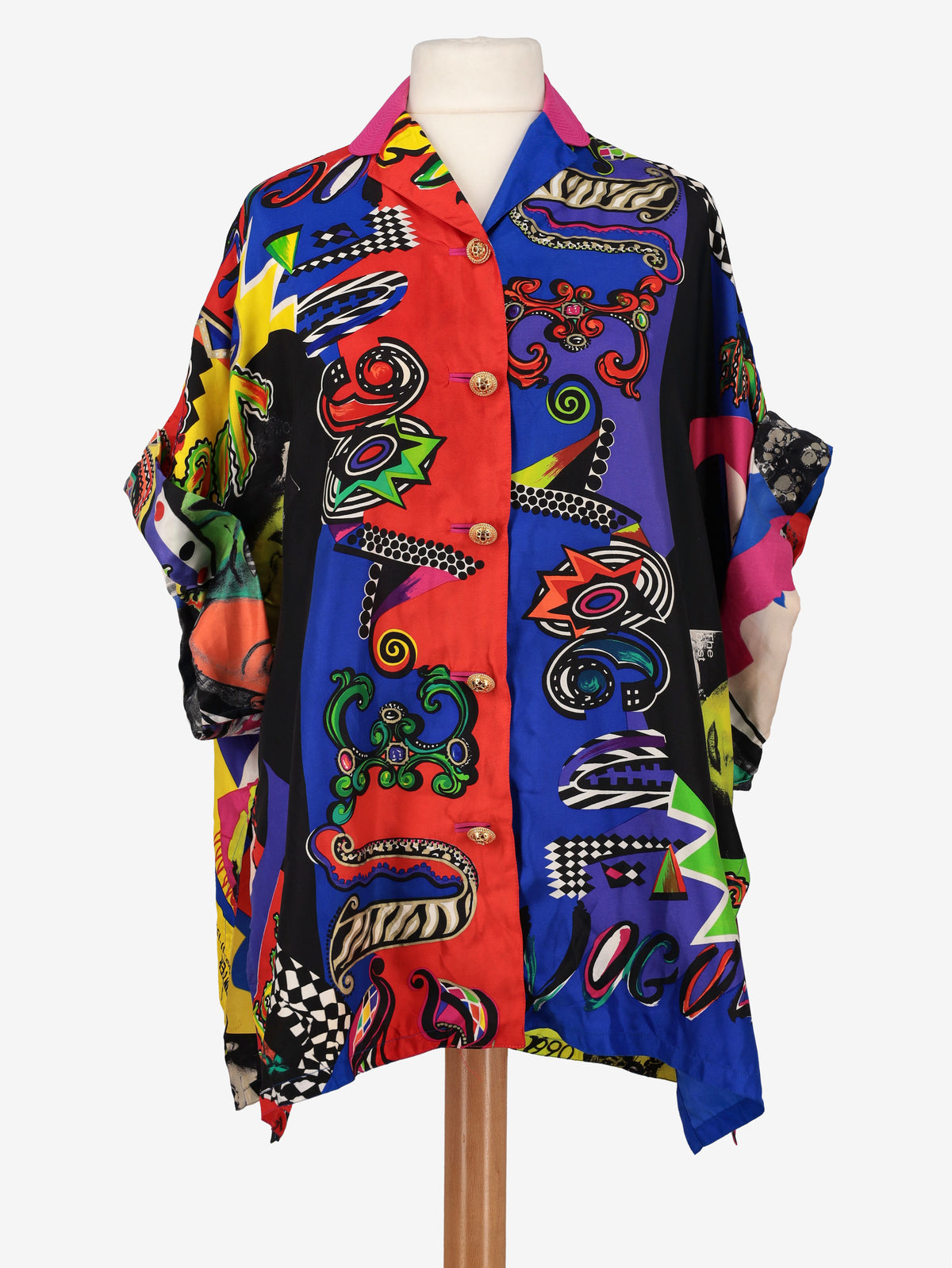 Gianni Versace Couture Vogue Print Shirt