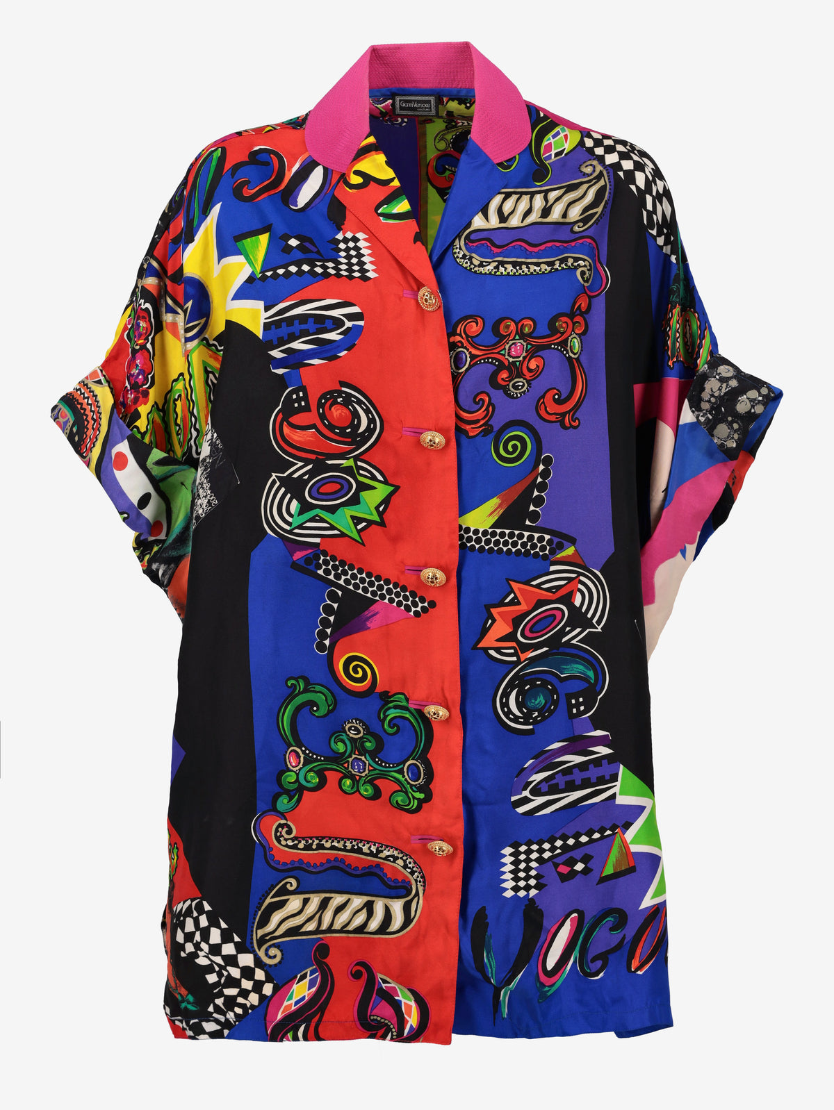 Gianni Versace Couture Vogue Print Shirt