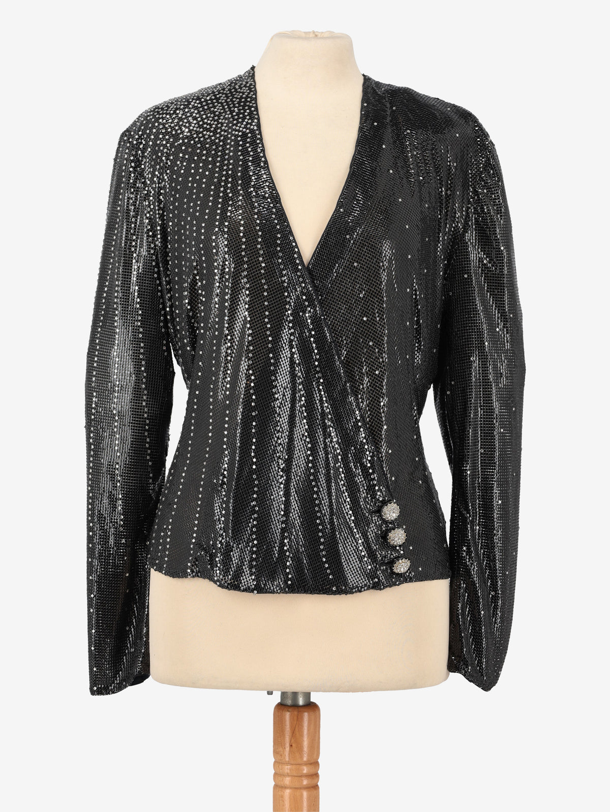 Gianni Versace Couture Metallic Knit Blouse