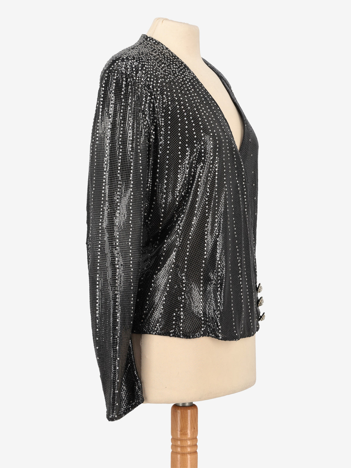 Gianni Versace Couture Metallic Knit Blouse