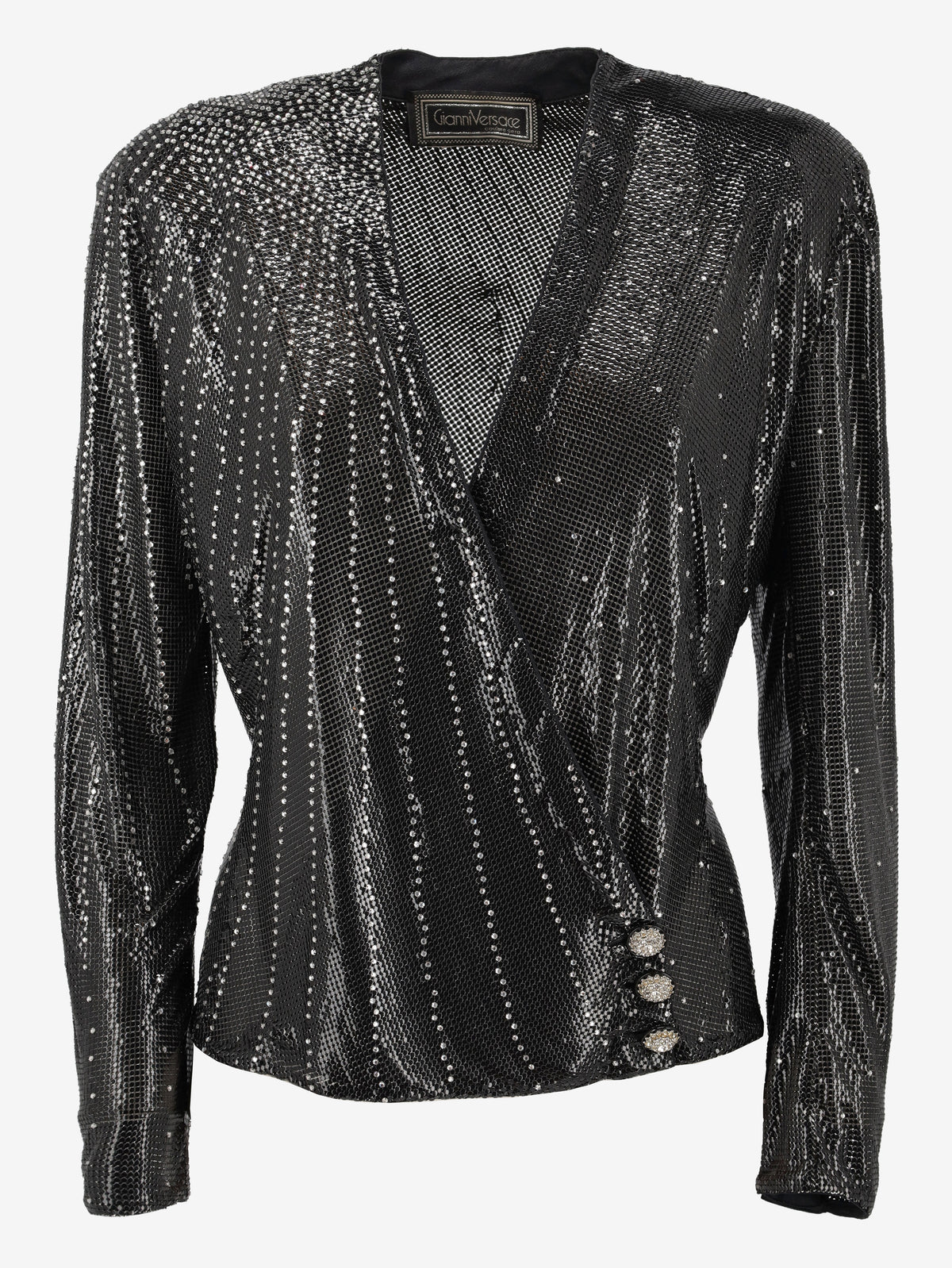 Gianni Versace Couture Metallic Knit Blouse