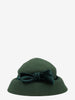 Vintage Green Wool Hat With Bow