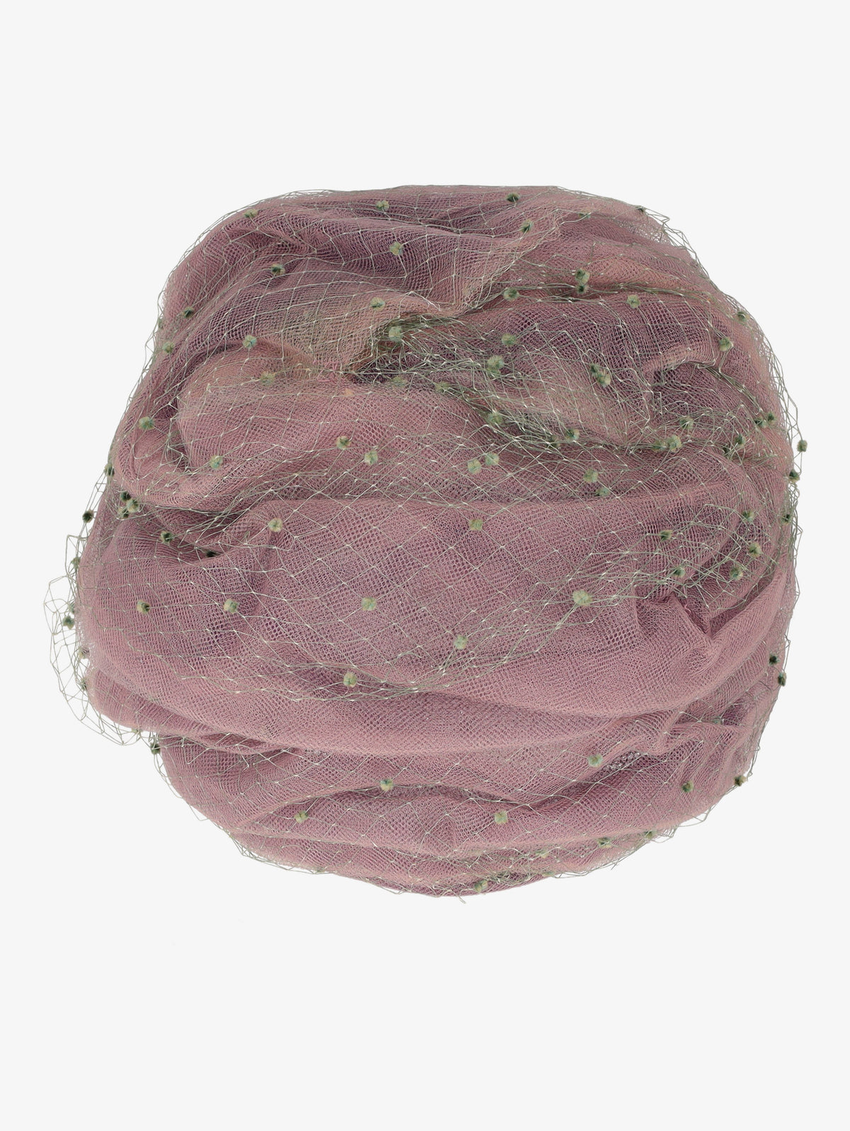 Vintage Purple Tulle Hat With Green Veil