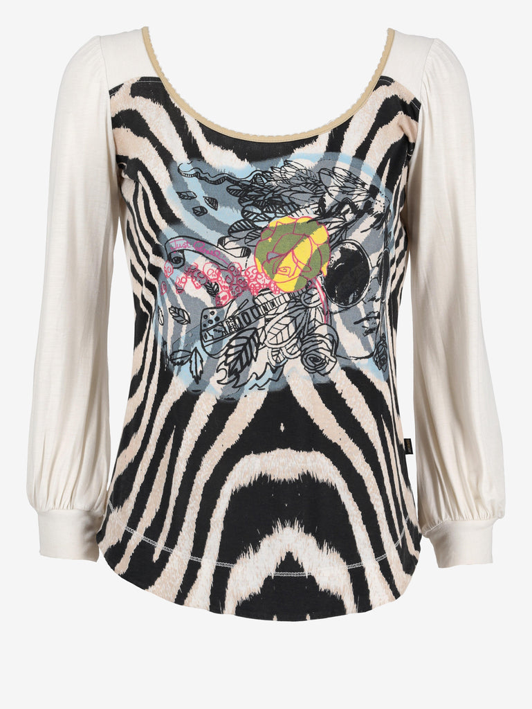 Just Cavalli Zebra Print Shirt W24121253.15  Just Cavalli