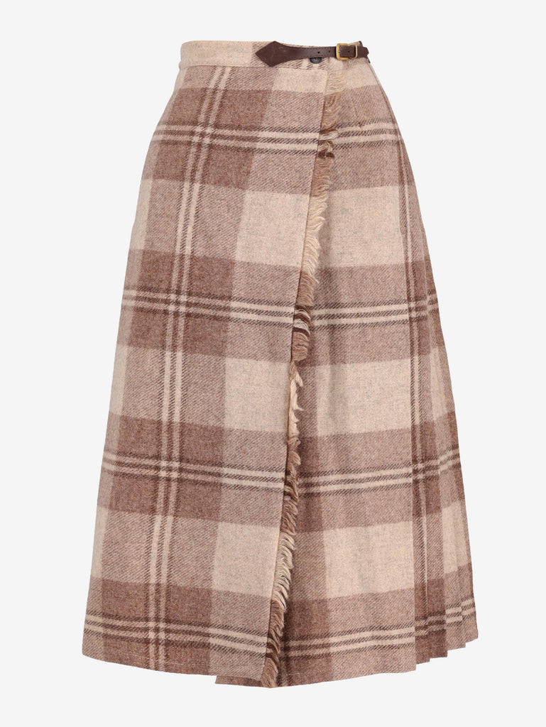 Tartan Wool Skirt W24121247  Vintage