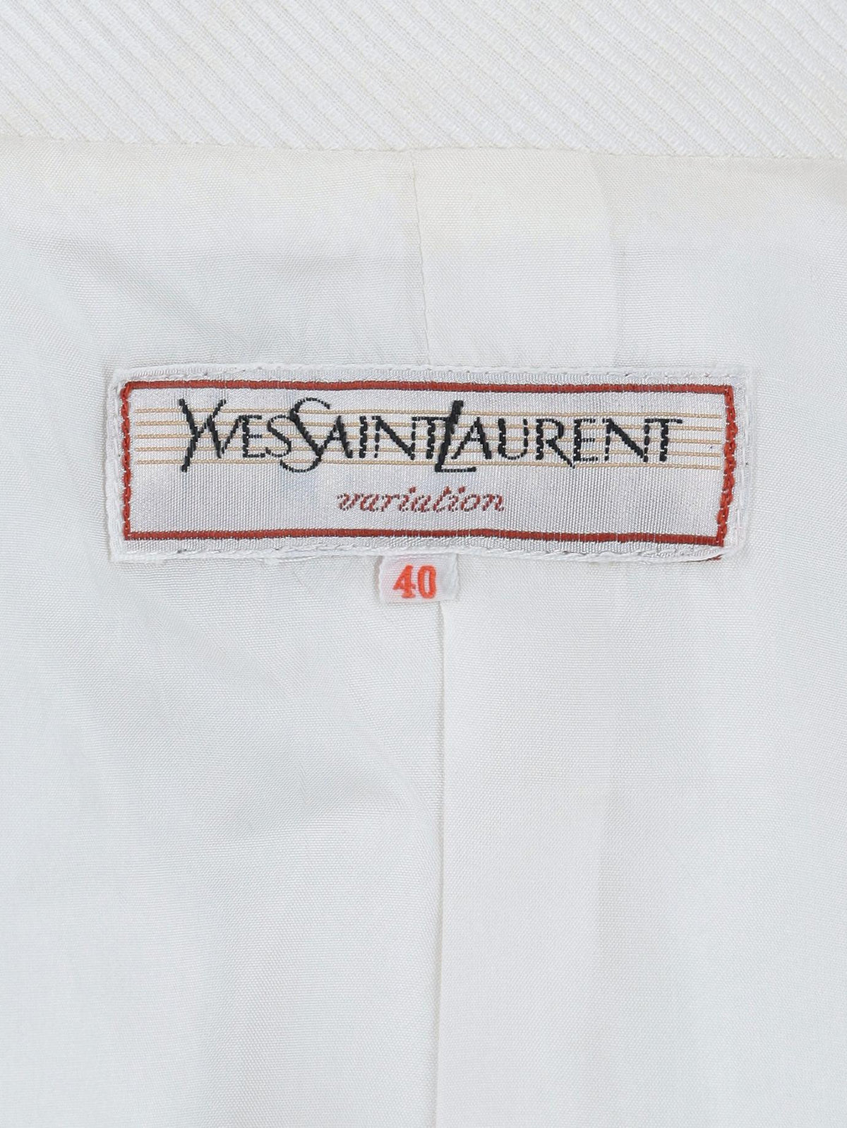 Yves Saint Laurent White Jacket
