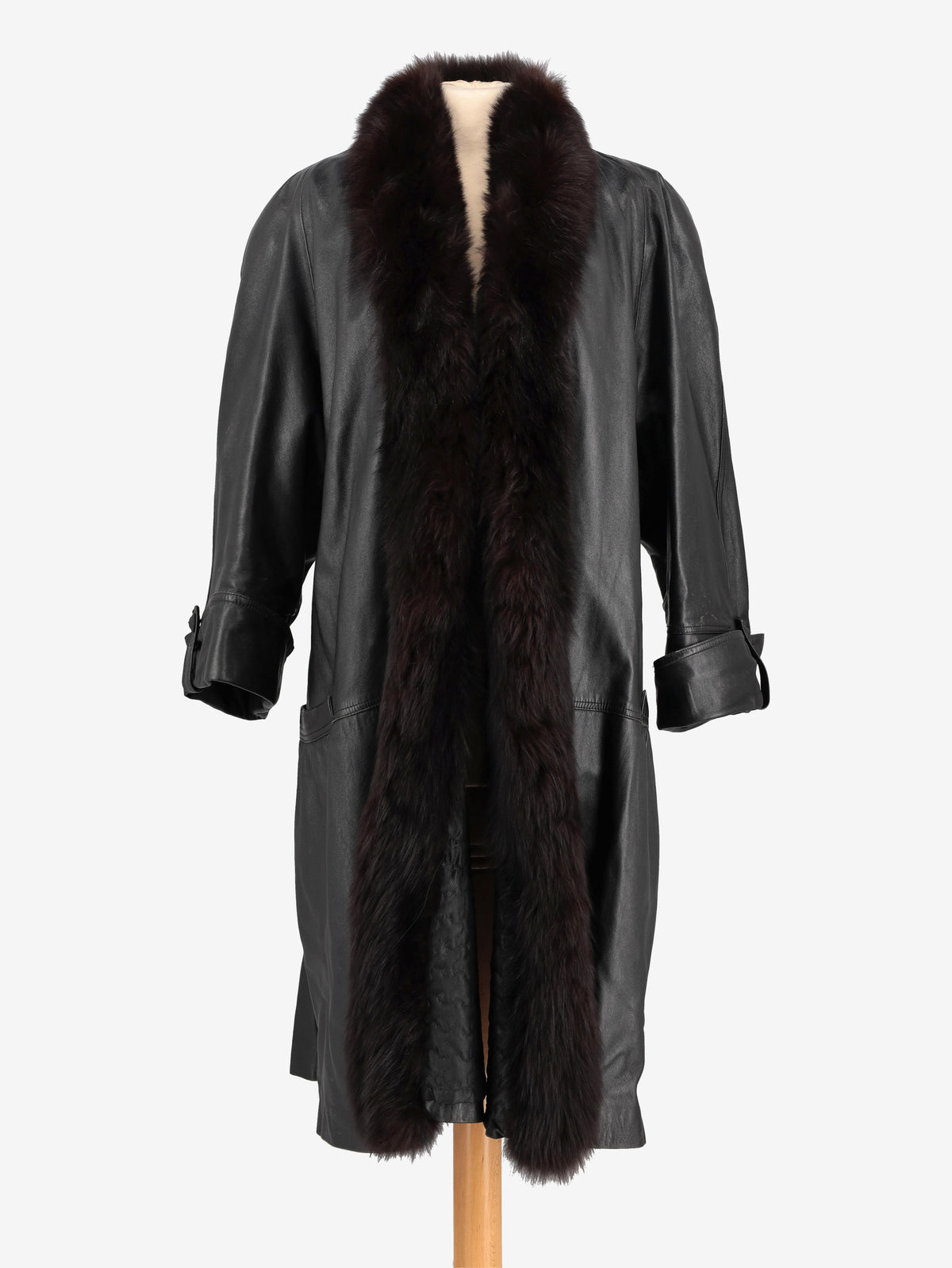 Vintage Leather Trench Coat W24121245  Vintage