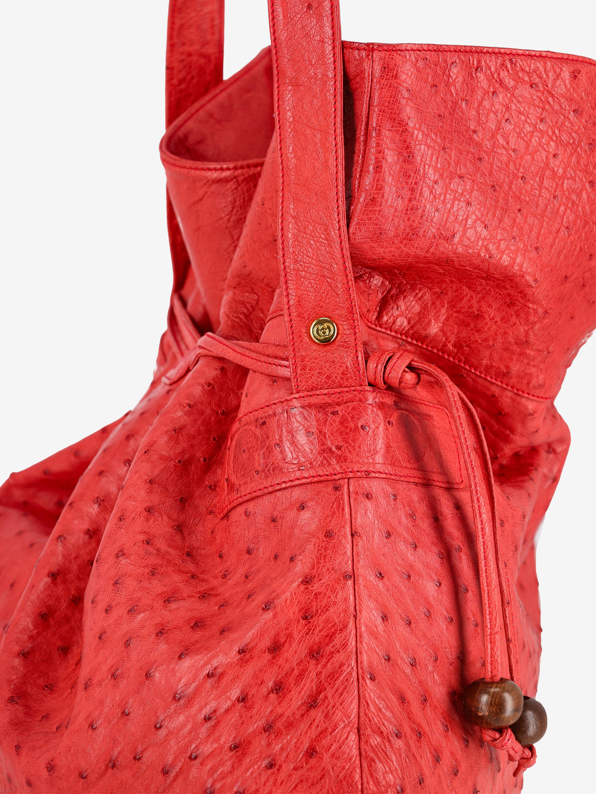 Gucci Ostrich Shoulder Bag