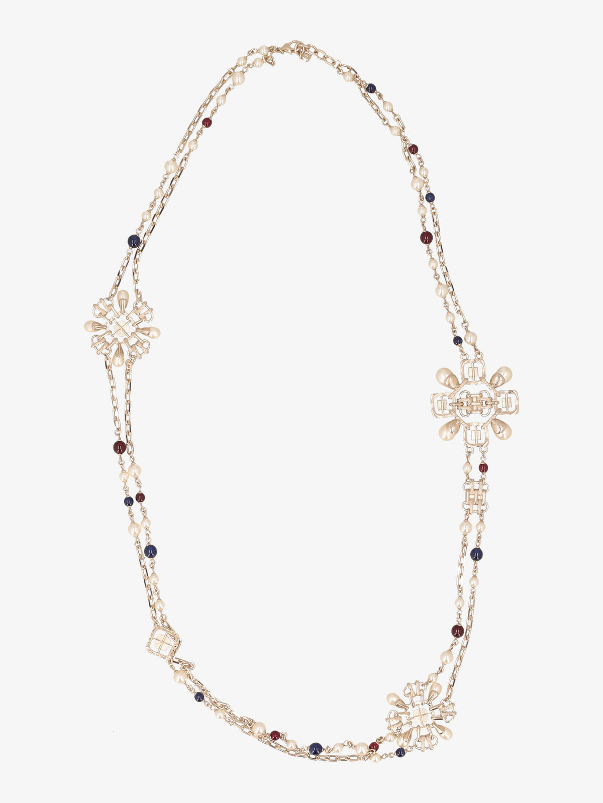 Chanel Cross Chain Necklace