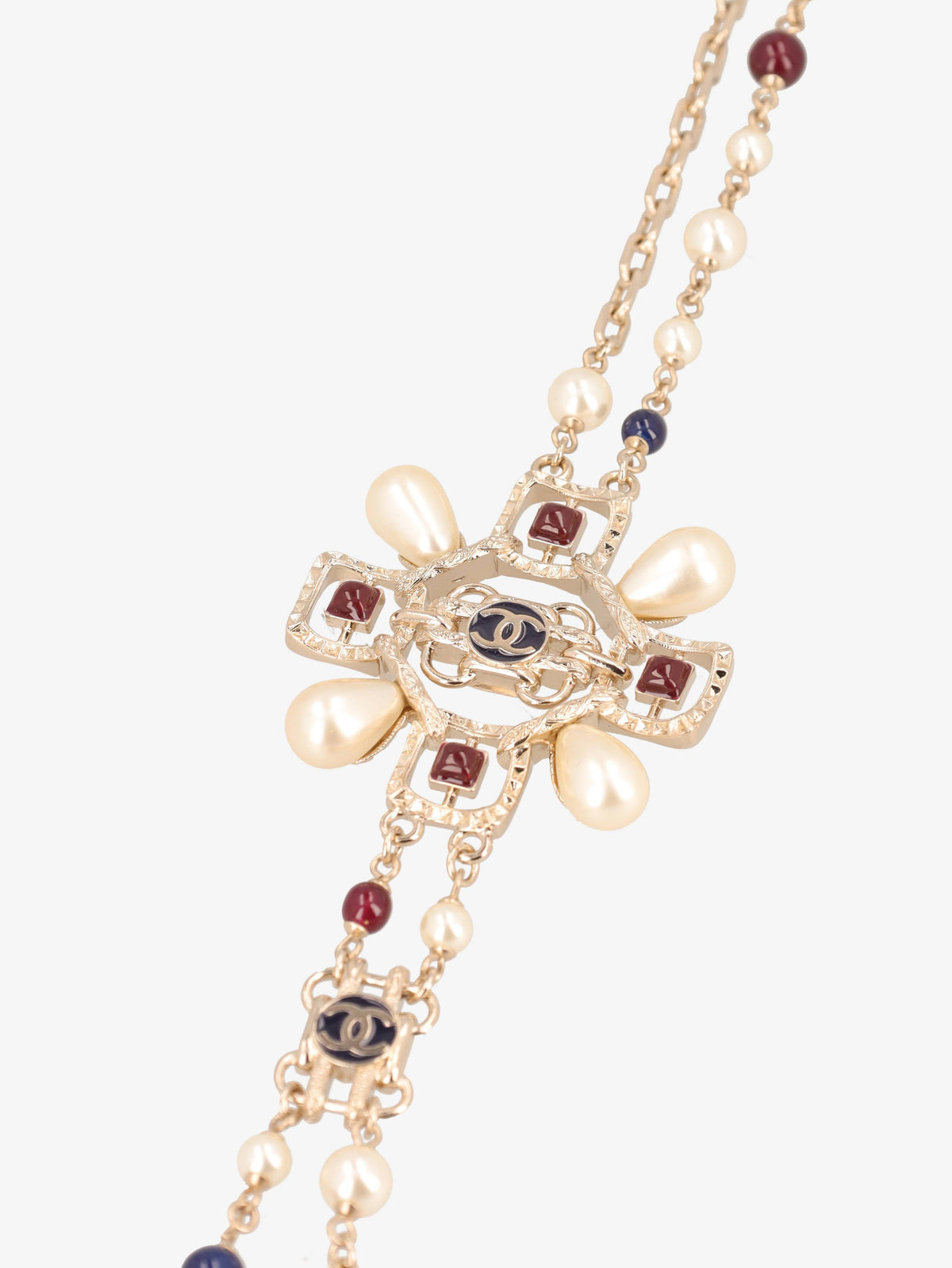 Chanel Cross Chain Necklace