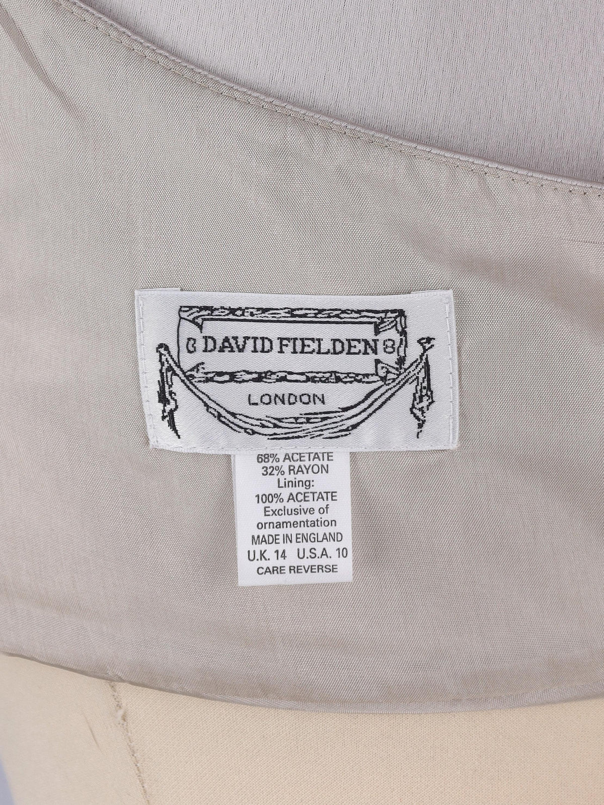 David Fielden Silver Long Dress