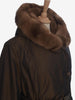 Vintage Coat In Technical Fabric And Fur