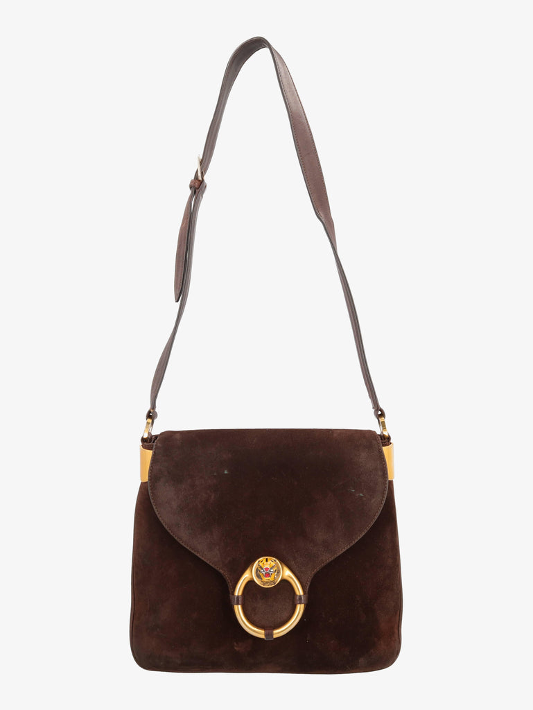 Gucci Vintage Tiger Buckle Shoulder Bag