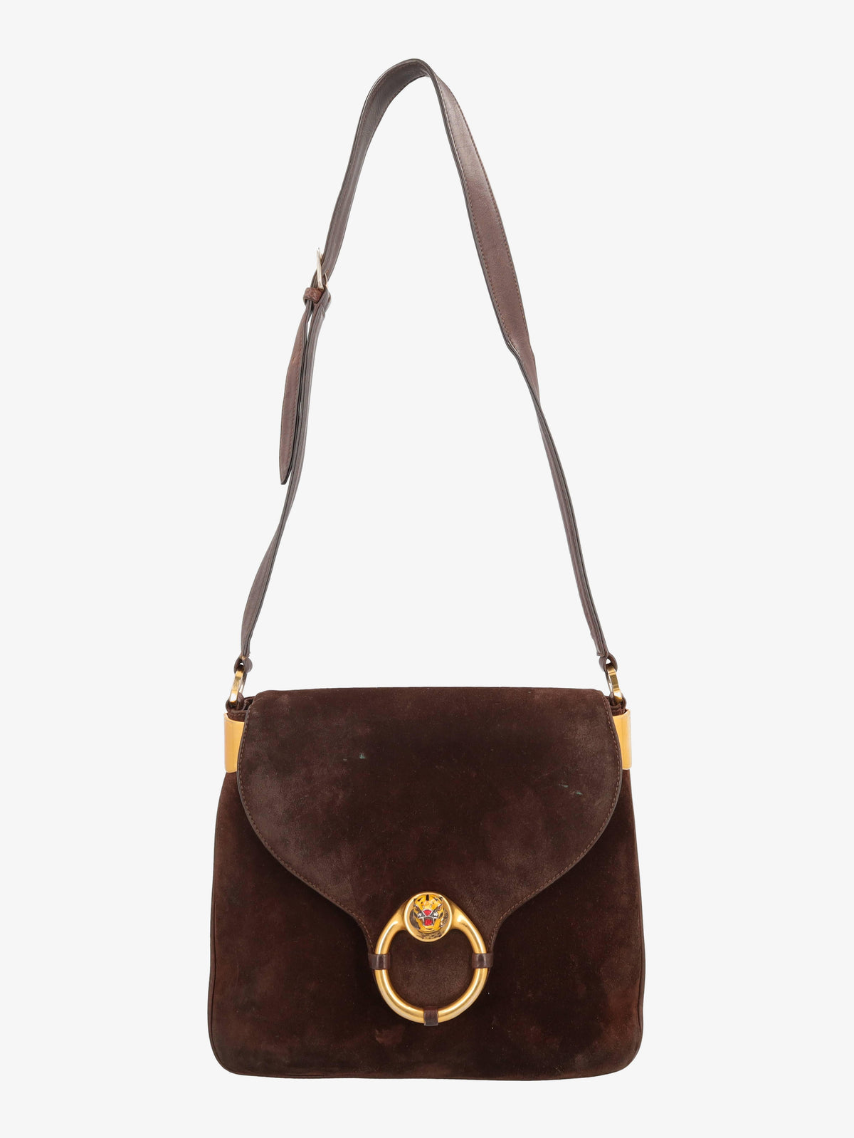 Gucci Vintage Tiger Buckle Shoulder Bag