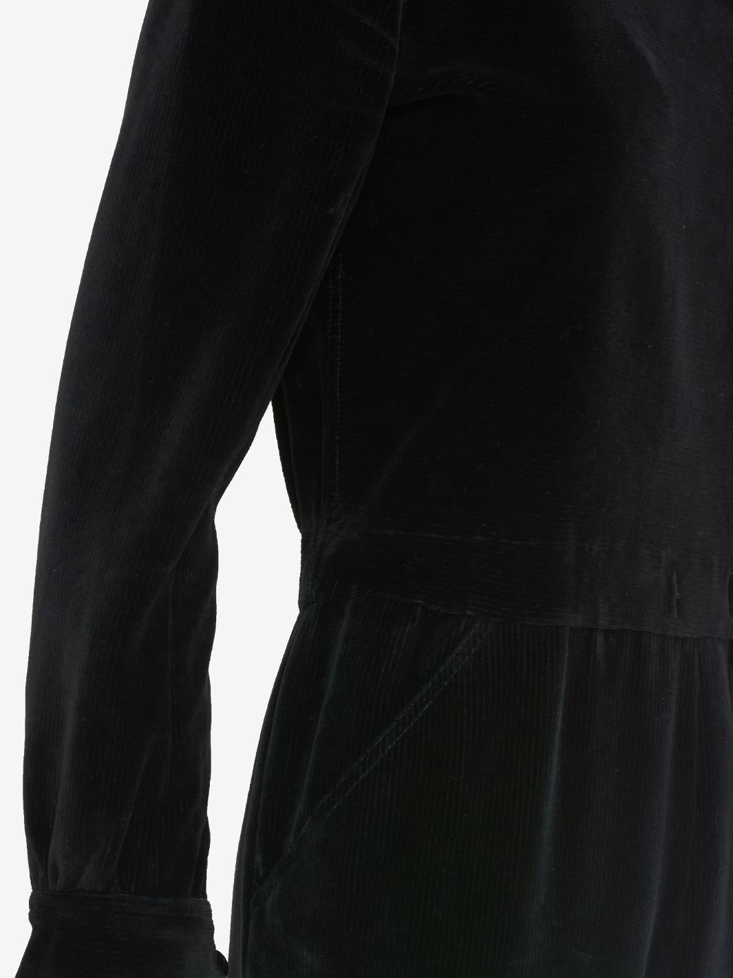 Courrèges black corduroy jumpsuit