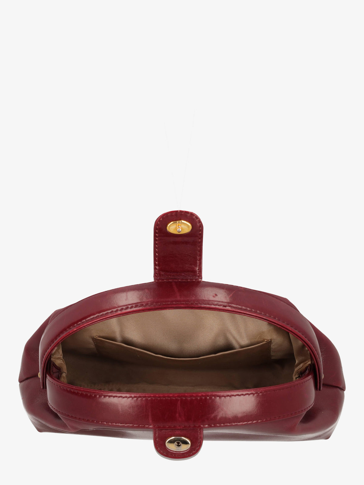 Pirovano Burgundy Bubble Clutch