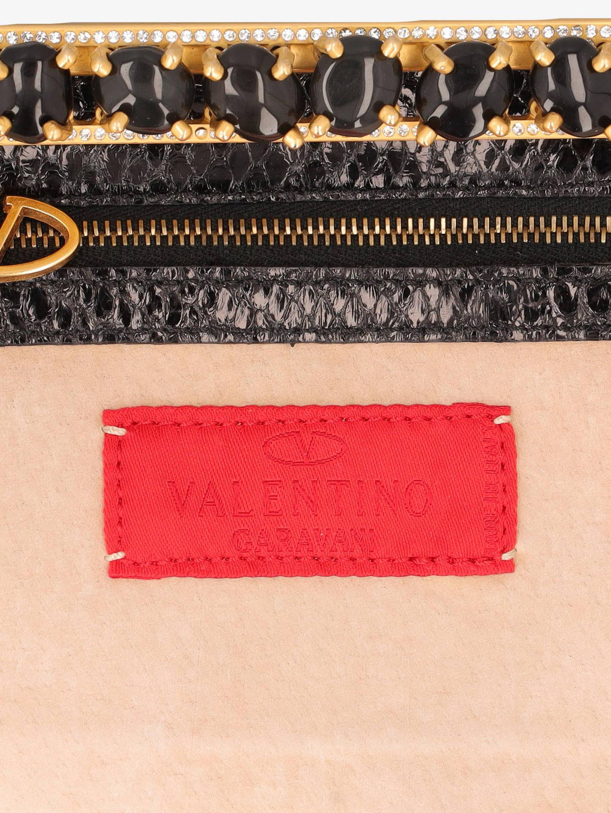 Valentino Python Jewel Clutch Bag
