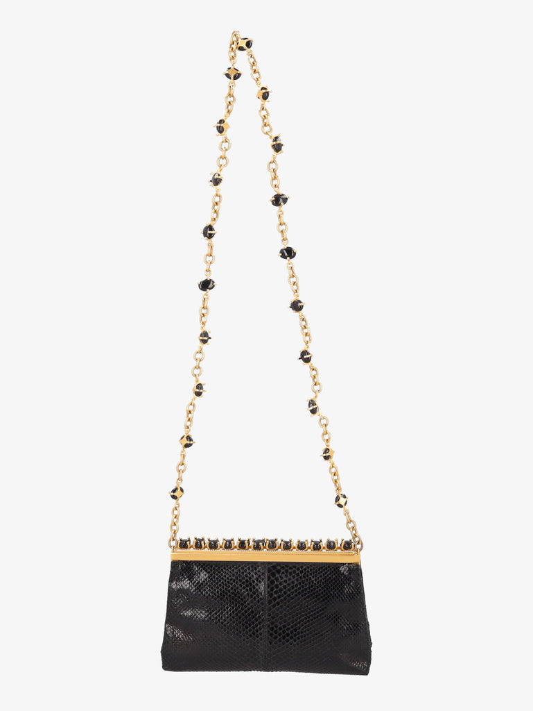 Valentino Python Jewel Clutch Bag