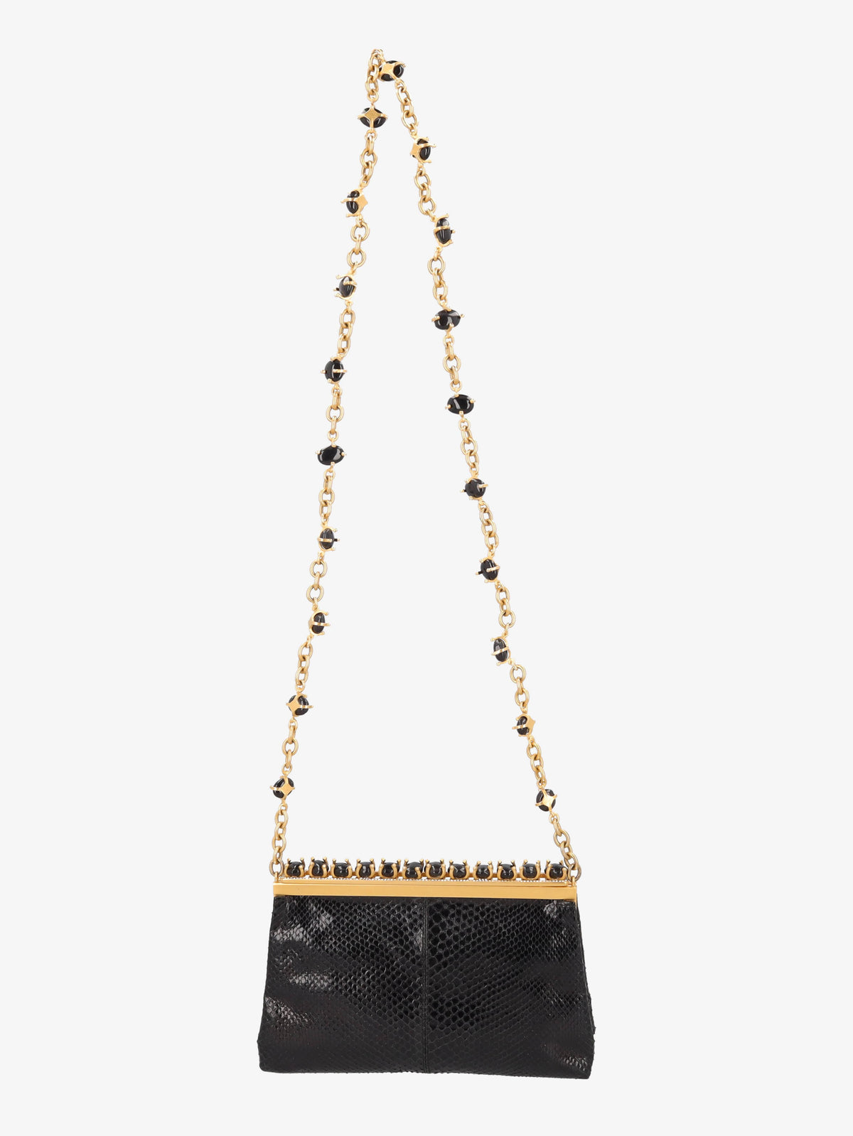 Valentino Python Jewel Clutch Bag