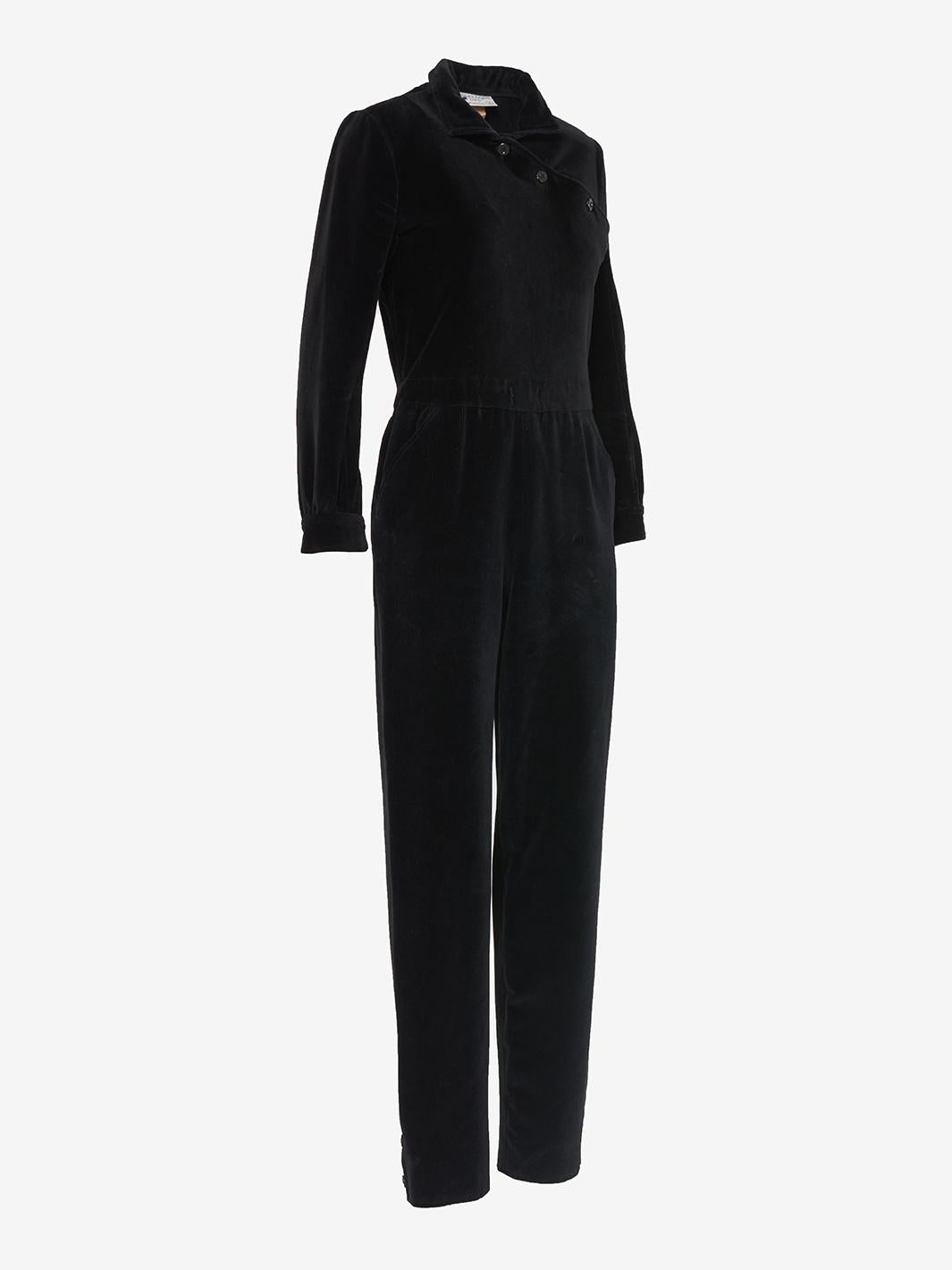 Courrèges black corduroy jumpsuit
