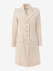 伊夫圣罗兰奶油色大衣配金色纽扣 - 80 年代