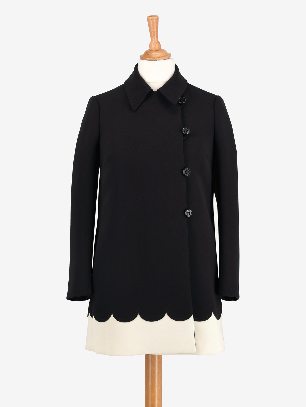 Red Valentino Black And White Coat